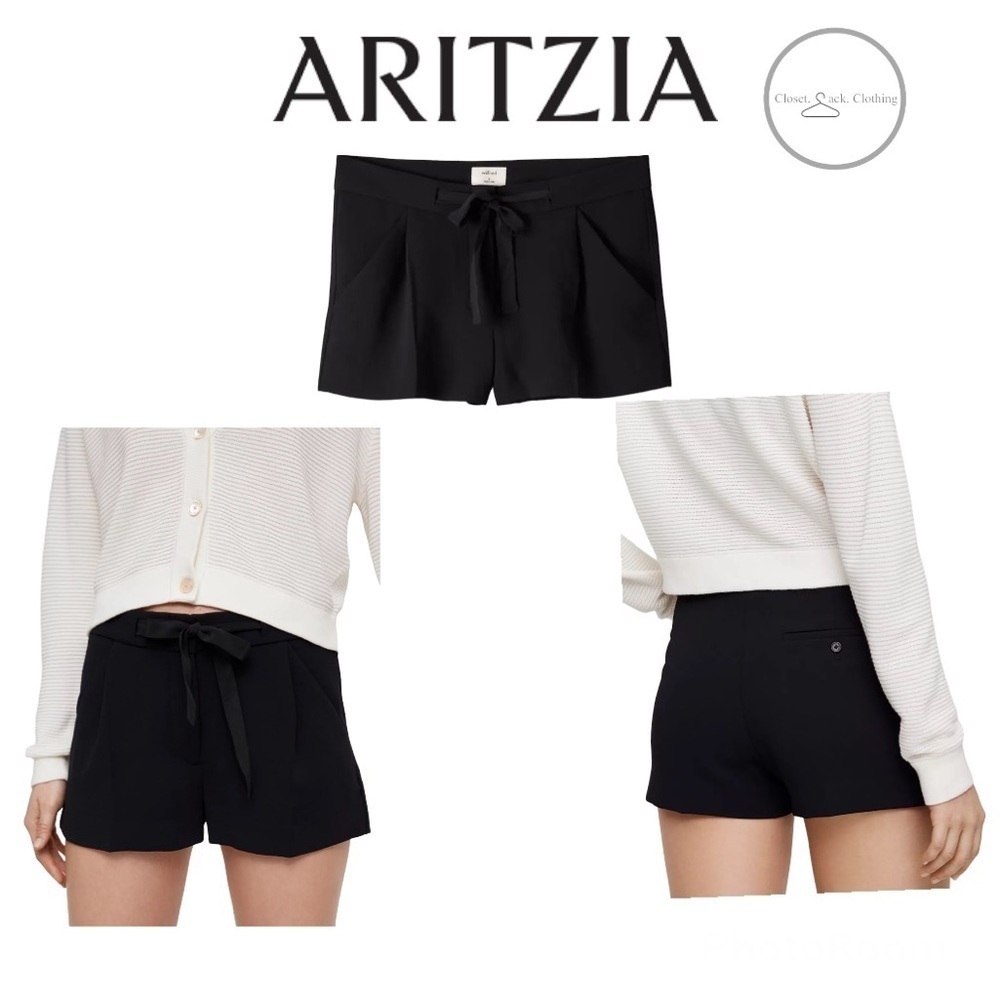 WILFRED Exergue Short Ribbon-tie, crepe shorts Size 00